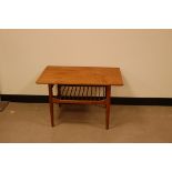 A small 1960s teak coffee table from G-Plan, tapered supports, with rectangular top, 76cm wide,