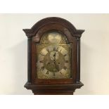 An 18th century and later long case clock, the brass and steel dial marked Joshua Moore Cranley with