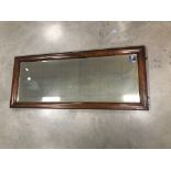 A Victorian rosewood framed mirror, 123cm high