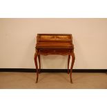 A mid 20th century mahogany lady's writing desk, the Louis XVI style small desk with drawer
