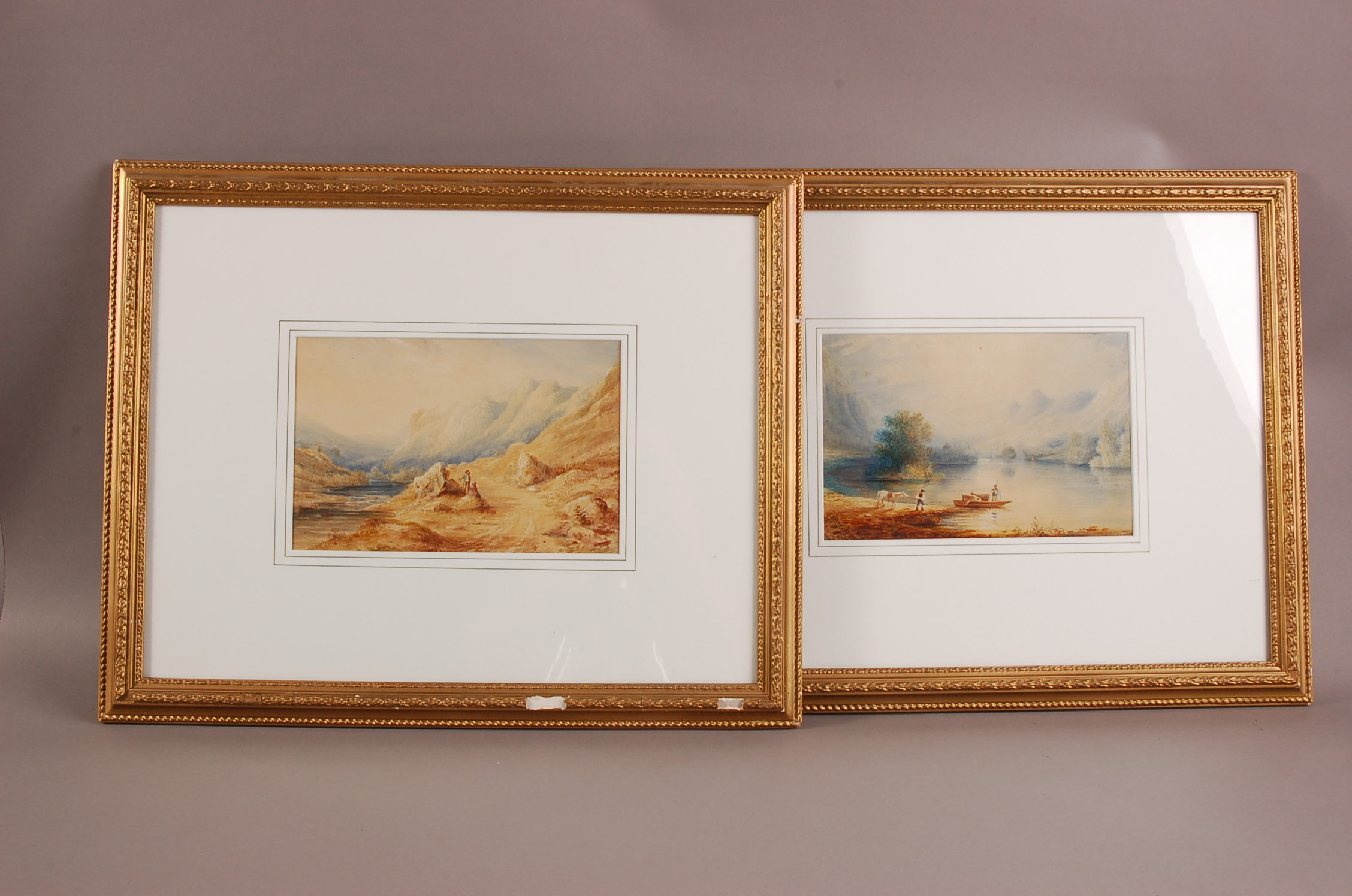 Continental School (19th/20th century), 17cm by 25cm, pair of watercolours on paper, Alpine