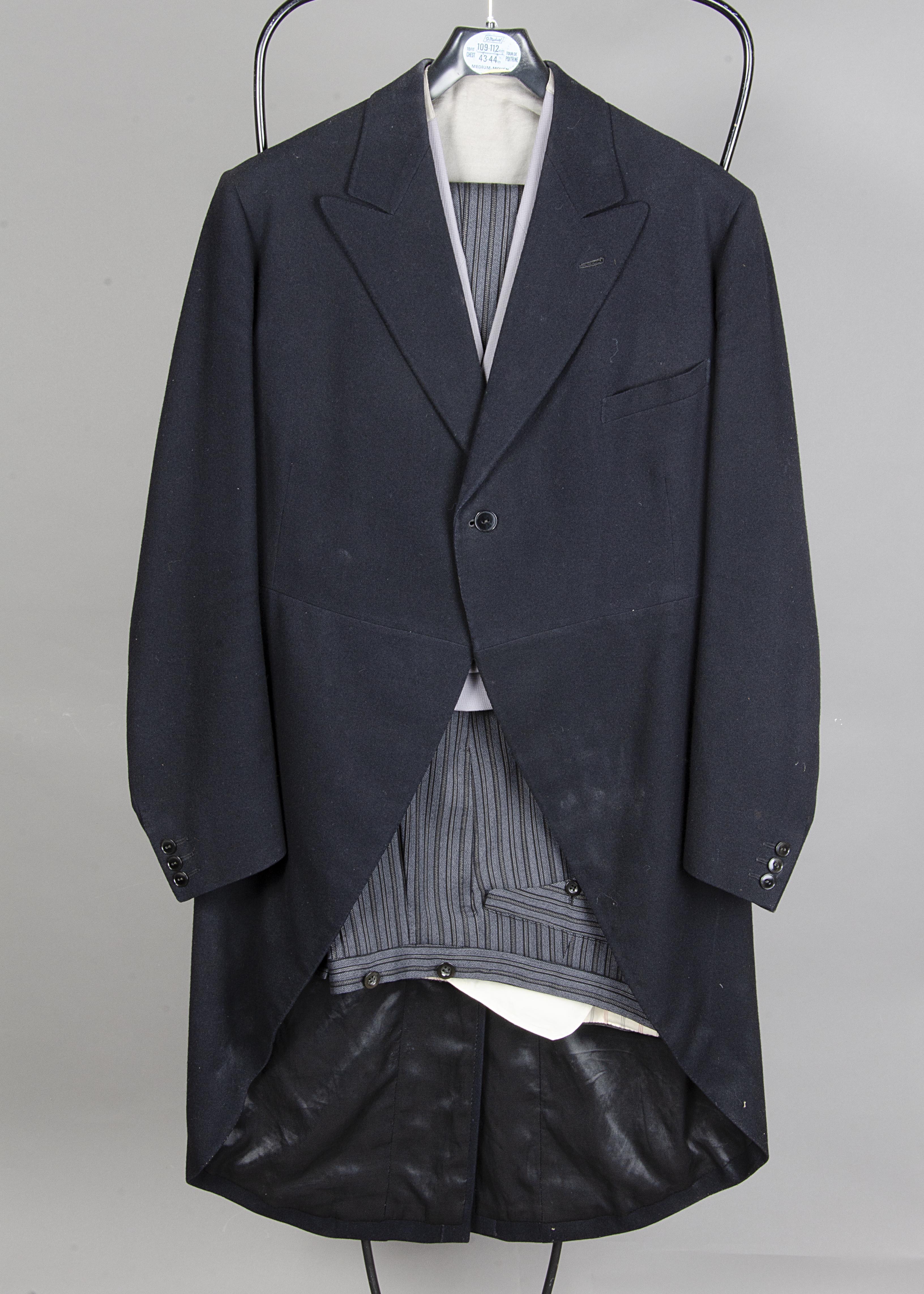 Five mourning jackets, by assorted tailors including Hepton, four with matching pairs of trousers, - Image 5 of 7