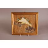 An Art Nouveau period painted ivory panel by G. Lapi, frame 24cm by 27.5cm, the well painted