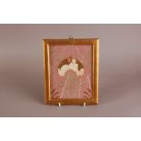 An Art Nouveau period painted ivory panel probably by G. Lapi, frame 23cm by 18.5cm, having well