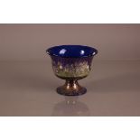 A 19th Century or earlier Moser Bohemian 'Karlsbad' glass footed bowl, with handpainted continous