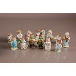 Thirteen second half 20th century Beswick pottery and Royal Albert Beatrix Potter characters all