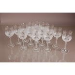 Fifthteen modern wine glasses