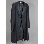 Five mourning jackets, by assorted tailors including Hepton, four with matching pairs of trousers,