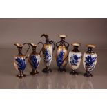 Six late Victorian or Edwardian period Royal Doulton and Doulton Burslem pottery items, including