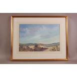 Jon Morgan (20th century), 35cm by 52cm, watercolour on paper, Moor Landscape, signed, framed