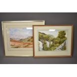 Gordon Pfyffer (20th Century), two watercolour scenes, titled 'Railway Bridge nr Betwys-Y-Coed'