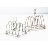 A Victorian silver letter rack by Edward Hutton, front support snapped, Sheffield 1879, together