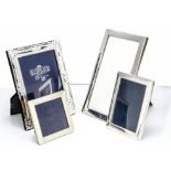 Four vintage and modern silver and silver plated photograph frames, the largest an Art Deco period