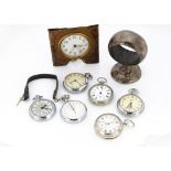 A Victorian open faced pocket watch and others, AF, including three Smiths Empire pocket watches,