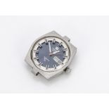 A c1970s Tissot Automatic PR 516 GL stainless steel gentleman's wristwatch head, 36mm, blue and