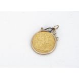 A Victorian full sovereign pendant, dated 1891 with jubilee head and Sydney mint mark