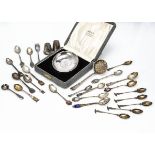 A small collection of silver and white metal and silver plate, including a Hong Kong 1911 trade