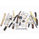 A collection of vintage and modern watches, including an Art Deco period 9ct gold cased lady's