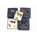 HM of GB Hunting Series sets 'Hunt Follower', Mrs Fairfax', 3 un-titled sets, each with a horse