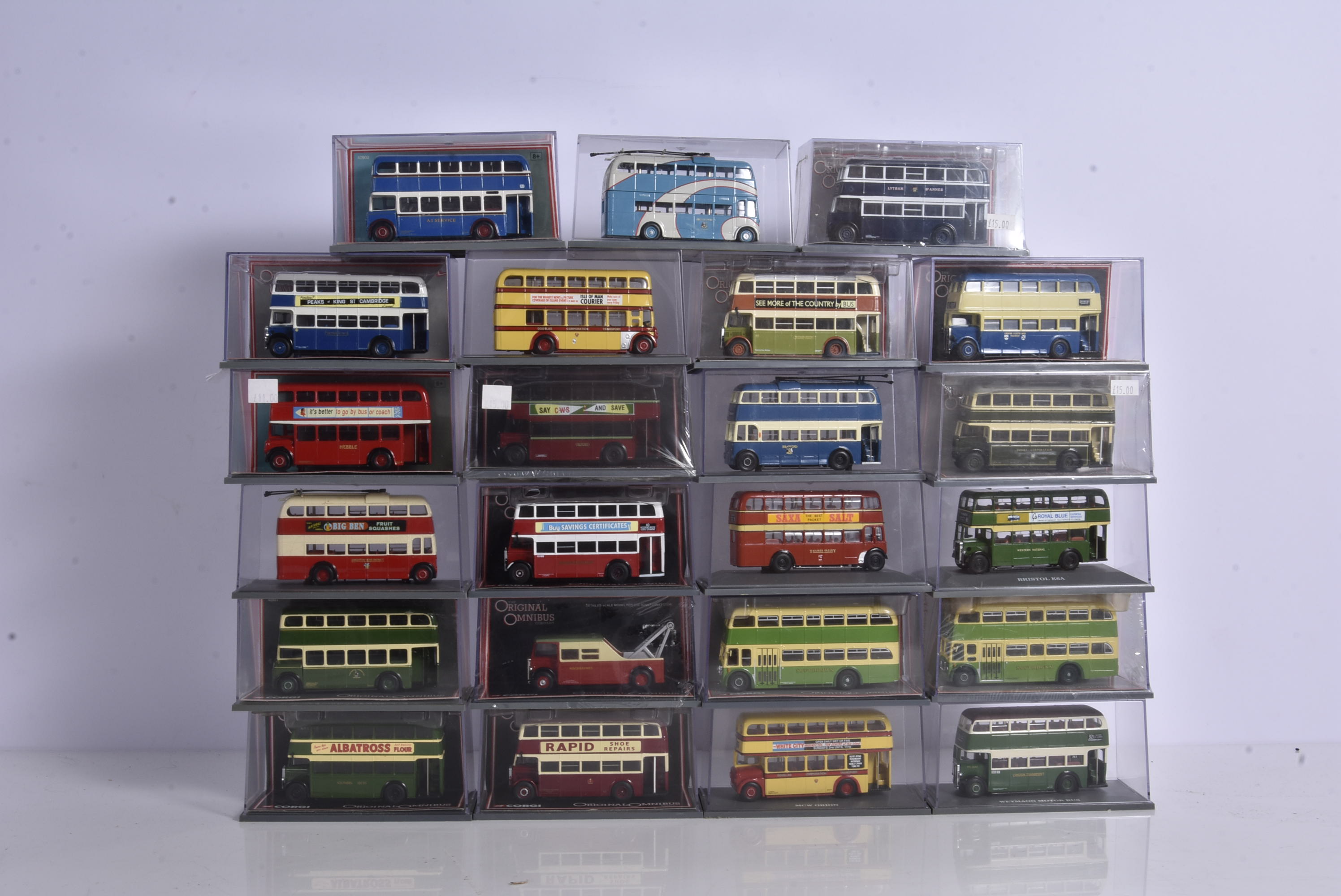 Corgi Original Omnibus Double Deck Buses and Trolley Buses, a cased collection of vintage and modern - Image 2 of 2