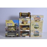 Modern Diecast Buses Coaches and Trams, a boxed/cased collection of vintage double and single decker