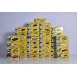 Vanguards by Lledo, a collection of vintage private vehicles all in two tone yellow boxes, G-E,