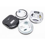Personal CD Players, four personal CDs players comprising Crown CDN25, Panasonic SL-SX322, Optimus