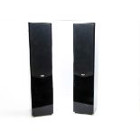 Quad Speakers, a pair of floor standing Quad speakers Model 22L, 87cm high in black, 150 watts s/n