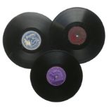 Neophone records, three: purple label 2028/30, red label 17078 / blue label 17019 (W.H Berry / Harry