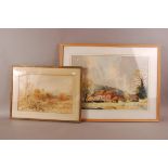 John Bryce (20th century) 37cm by 53cm, watercolour on paper, High Mill Farnham, signed, framed,