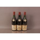 Three vintage bottles of Nuits Saint George Geisweiler & Fils 1955 red wine