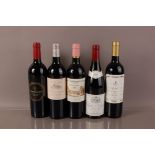 Five bottles of 1990s and later red wine, including a Moss Wood and others (5)