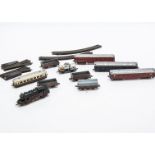 Rokal TT Gauge Collection, including, DB black 71003 2-4-2 Tank Locomotive, DB red coaches both