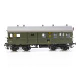 A Finescale Gauge 1 Deutsche Reichsbahn Post/Baggage Brake Van by J&M Models, short bogie coach (15"