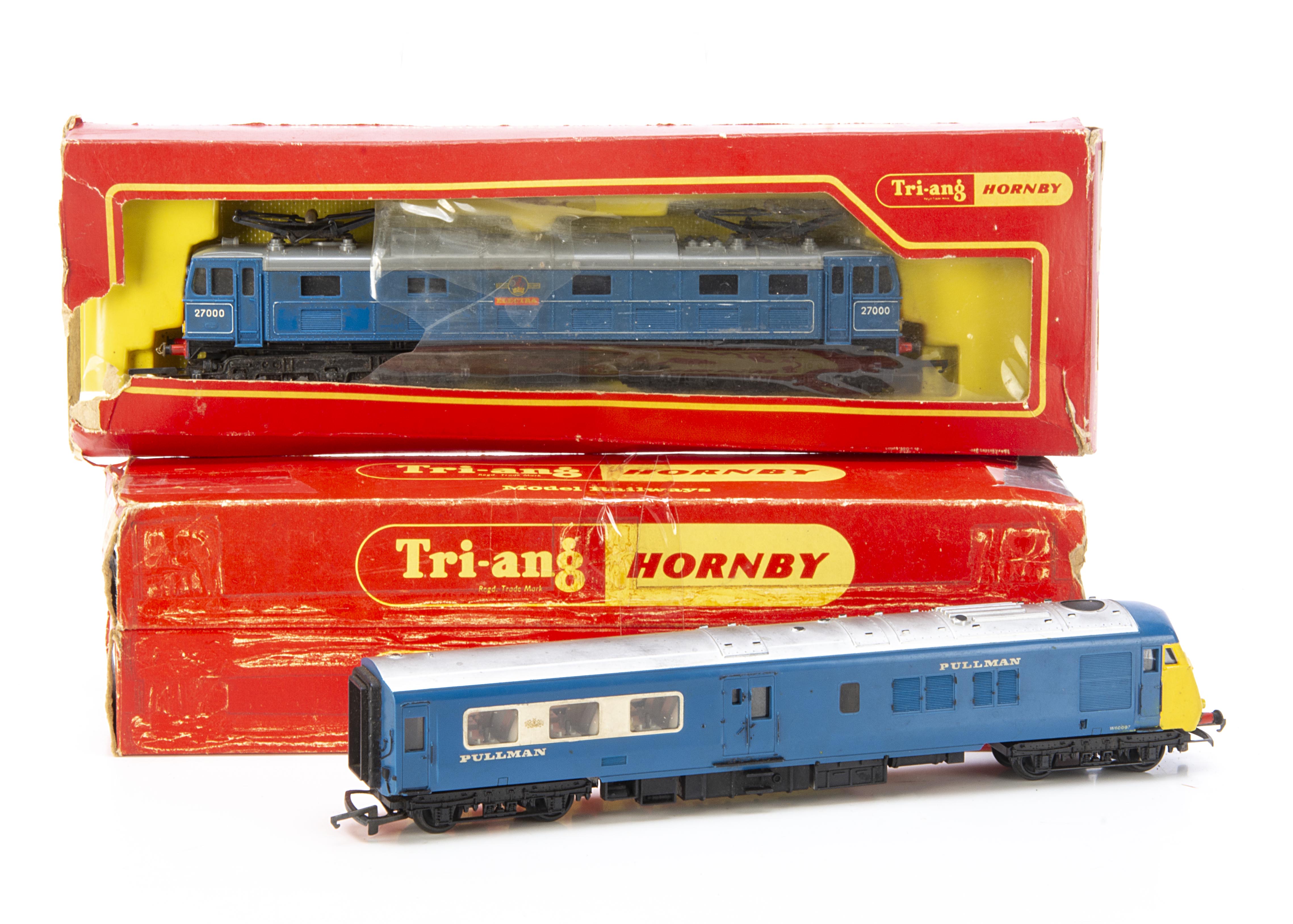 Tri-ang Hornby 'Electra' and 3-Car Blue Pullman, R351 BR blue EM2 twin pantograph 27000 'Electra'