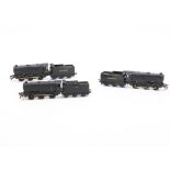 Three Wills or similar 00 Gauge kitbuilt SR black Class Q1 Locomotives and tenders No C1, C39 and