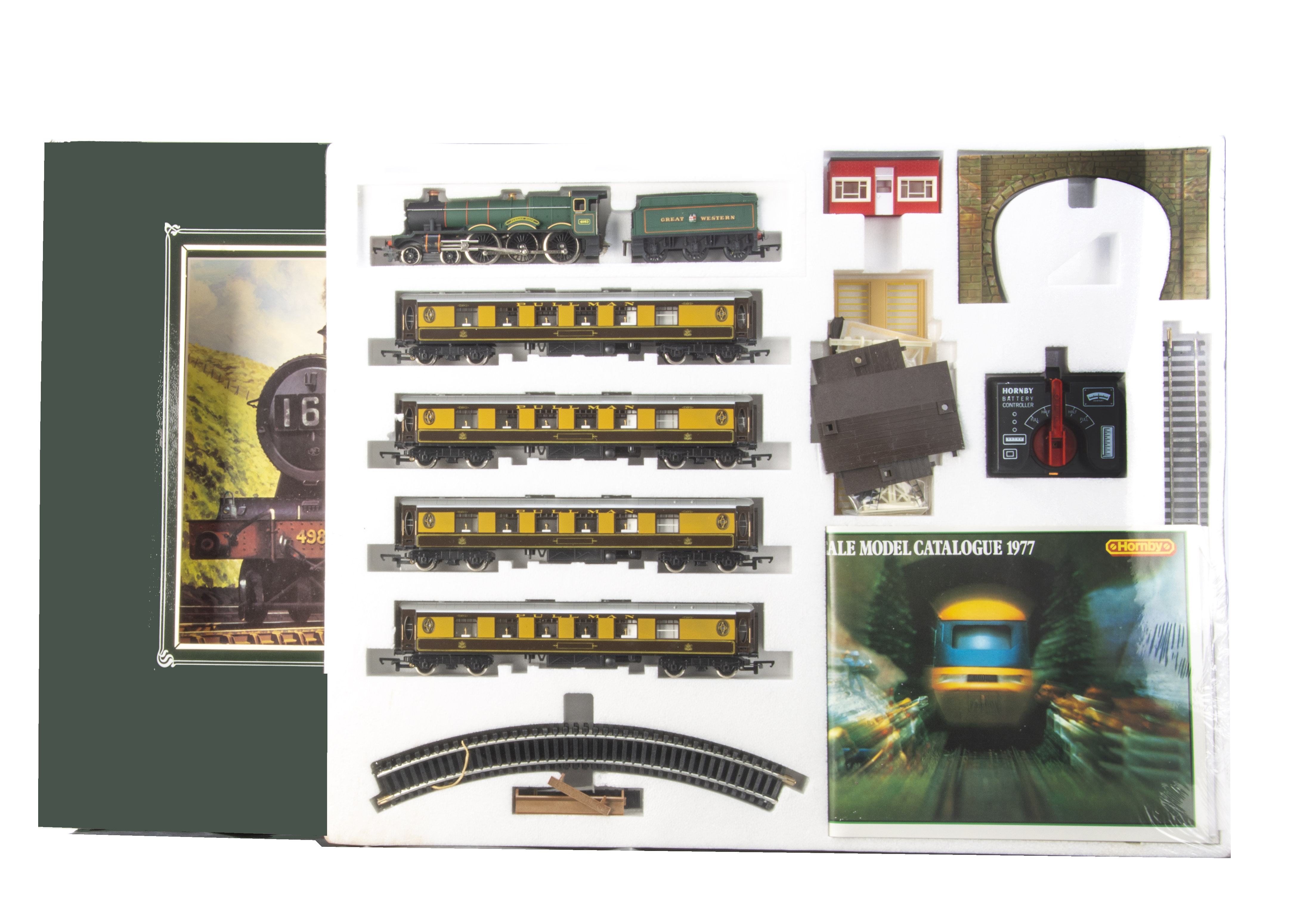 Early Hornby 00 Gauge 1977 Silver Jubilee Pullman Train Set sealed in original box, comprising GWR