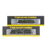 Graham Farish N Gauge Steam Locomotives and Tenders, two cased examples GWR 372-030 Castle Class