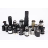 A Group of Slide Projector and other Lenses, various focal lengths, manufacturers include Kodak,