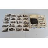 A quantity of black and white public transport photographs, including buses, coaches,