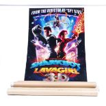 A 3D Poster of the Film The Adventures of Shark Boy, with other movie posters from The Accidental