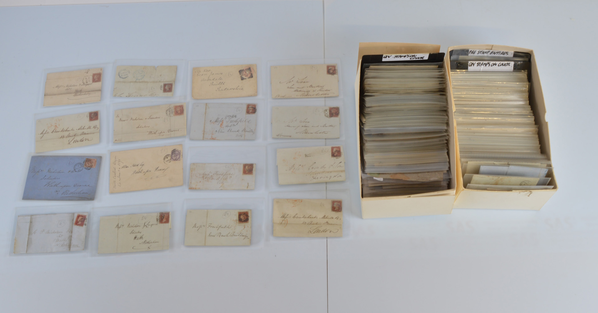 A good collection of envelope covers, including Victorian penny red examples