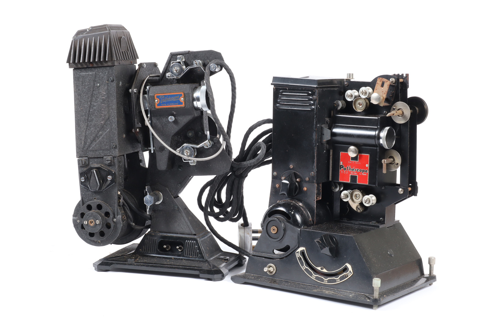 Seven Pathe 9.5mm Projectors, comprising four Home Movie (Baby) projectors, two Pathescope 200B's, a - Image 2 of 2