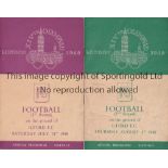 1948 OLYMPICS / FOOTBALL AT ILFORD FC Two programmes: India v France 31/7/48 and Turkey v Yugoslavia