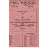 TOTTENHAM HOTSPUR Single sheet programme for the home Friendly v. The Army 5/3/1934, slightly