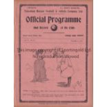 TOTTENHAM HOTSPUR V LIVERPOOL 1913 Programme for the League match at Tottenham 8/3/1913, ex-