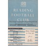 MANCHESTER UNITED Programme for the away Friendly v. Reading 25/4/1951, horizontal crease. Generally