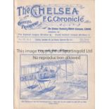 CHELSEA Home programme covering matches against Tottenham Hotspur 6/9/1913 and West Bromwich