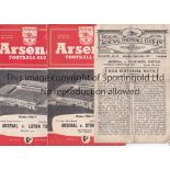 ARSENAL A collection of 110+ Arsenal home programmes the vast majority from the 1950's a few from