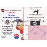 SPURS A collection of Tottenham miscellany. A Gary Lineker signed letter from 2001, an autograph